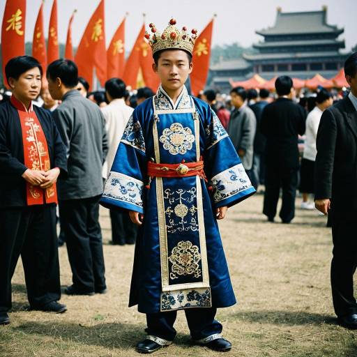 Young Man in Traditional Chinese Festival Costume