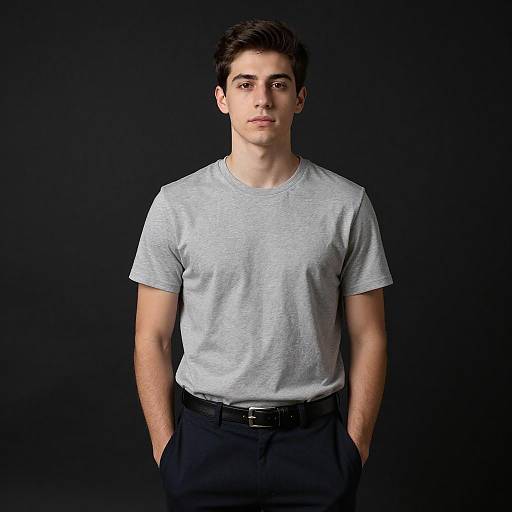 Stylish Young Man Portrait on Black