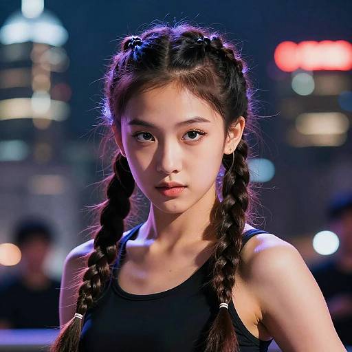 Cinematic Close-Up of Youthful Dancer