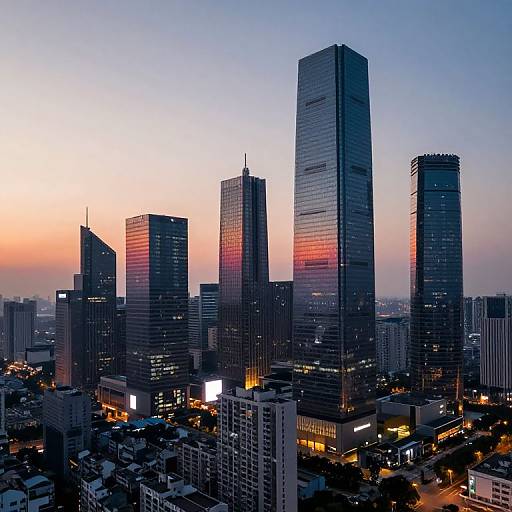 Digital Impressionist Modern Cityscape