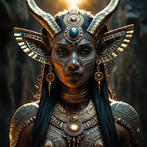 Ethereal Incan Alien Demigoddess Portrait