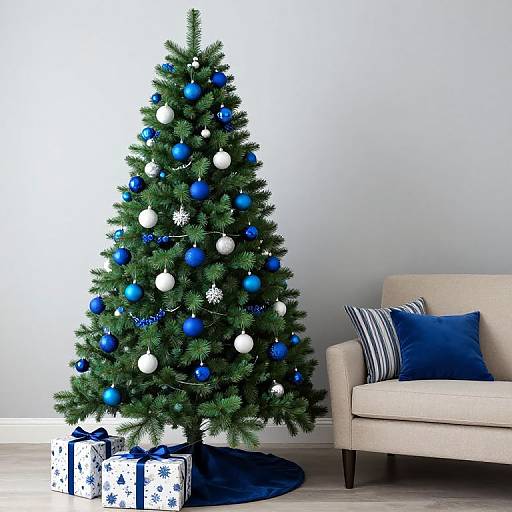 Blue-Green Christmas Tree Decor Ideas