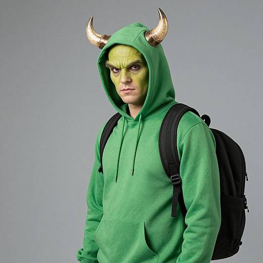 Man Wearing Green Goblin Costume