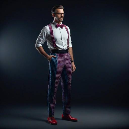 Quirky Male Model in Dramatic Lighting