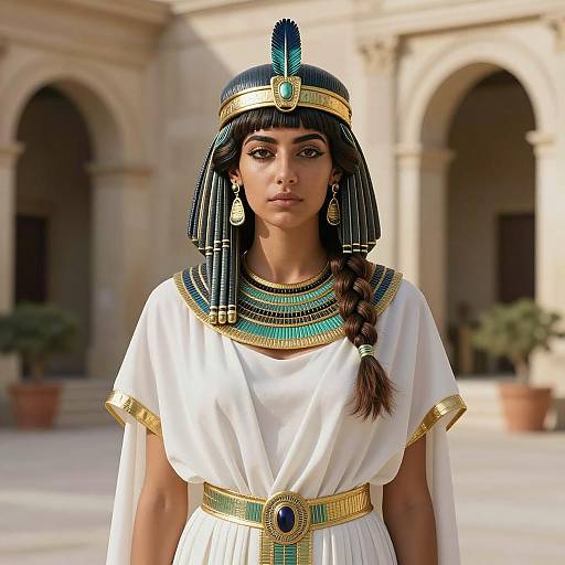 Elegant Egyptian Dress Portrait of Woman