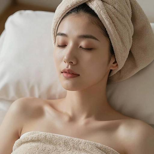 Serene Portrait of a Relaxed Woman