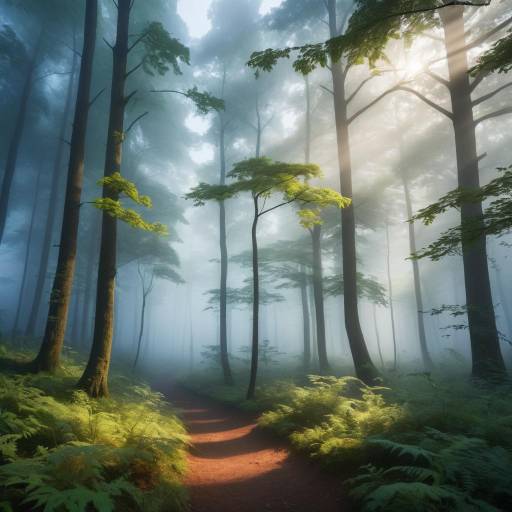 Misty Forest Adventure at Dawn