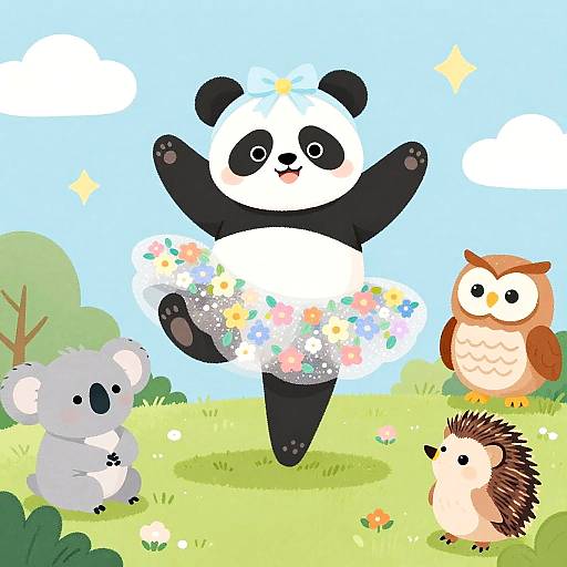 Penny the Panda Ballet in Tutu