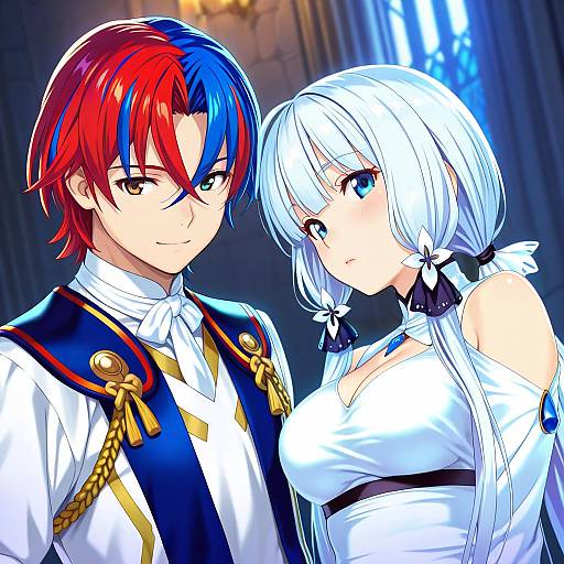 Illustration of Alear (male) (fire emblem), fire emblem in the style of Koutaro