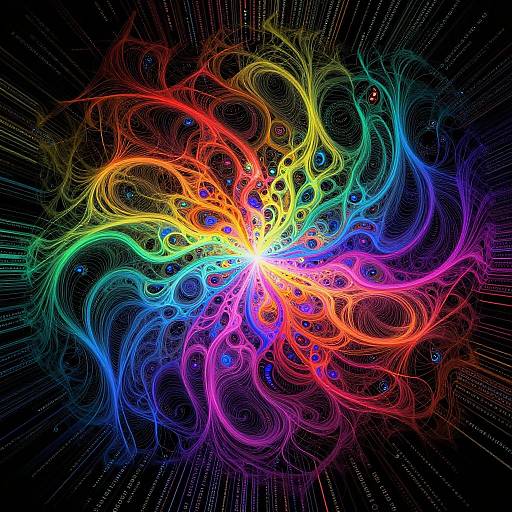 Abstract AI Creativity in Vibrant Colors