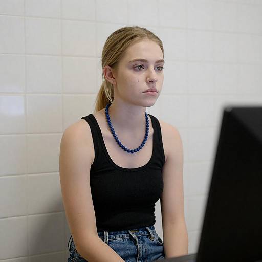 Serious Portrait of Young Woman