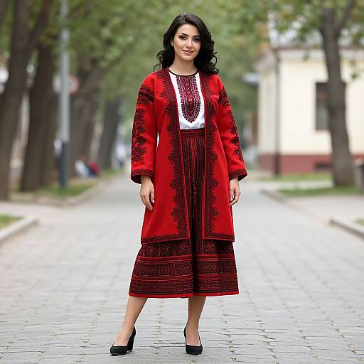 Traditional Moldovan Women's Outfit