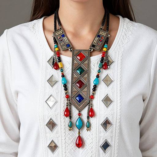 Elegant Berber-Style Geometric Necklaces