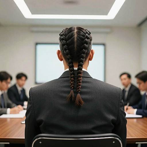 Middle-Aged Man with Two-Strand Twists