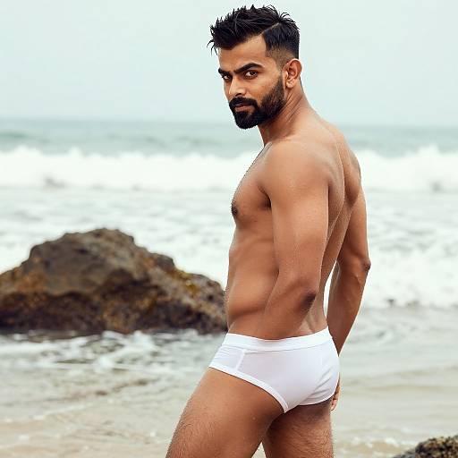 Virat Kohli Beach Fashion Pose