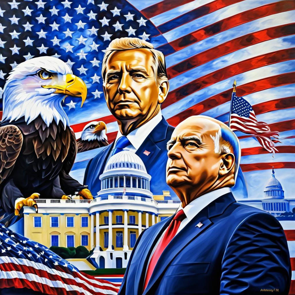 Patriotic Oil Painting of 2016 President