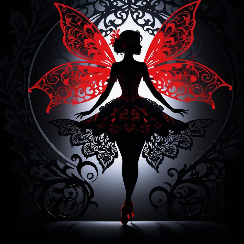 Enchanting Fairy Shadow Art Poster