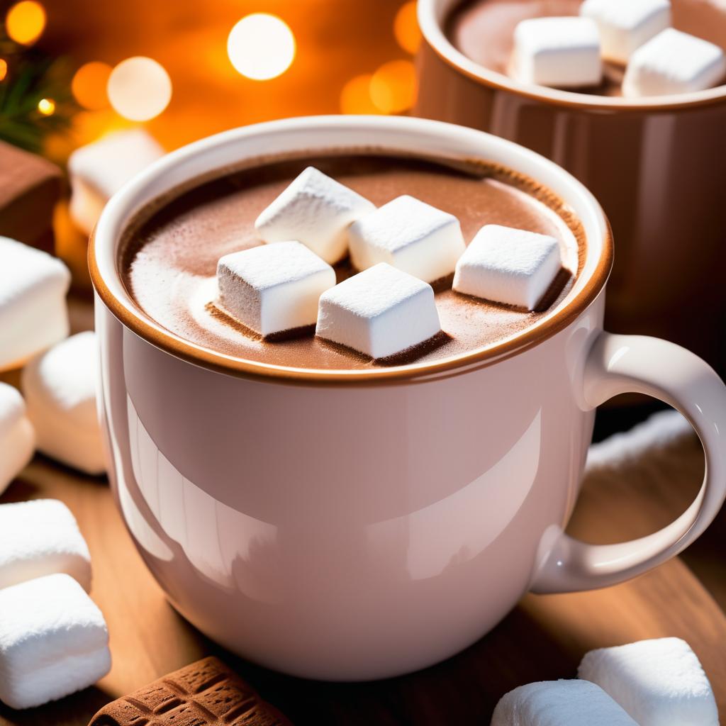 Cozy Cocoa with Marshmallows Close-Up