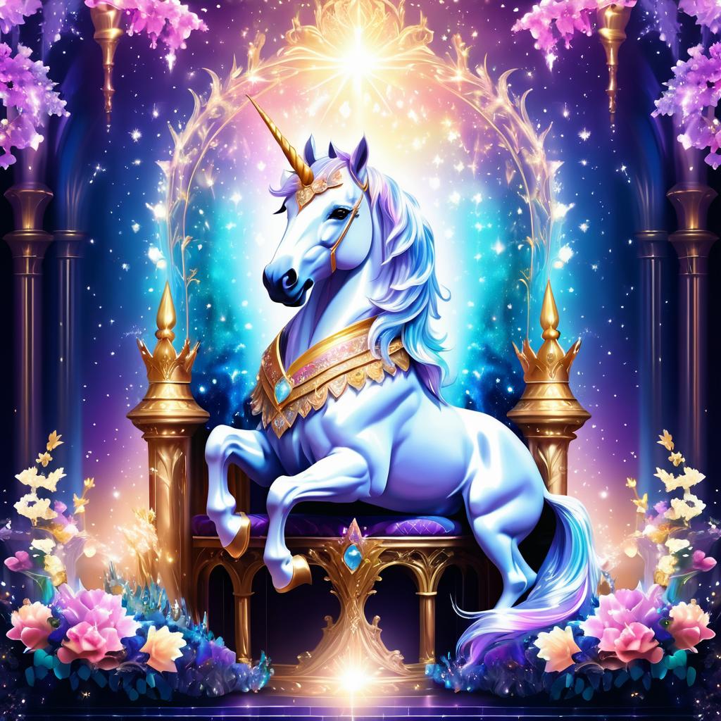 Majestic Unicorn Prince in Ethereal Realm