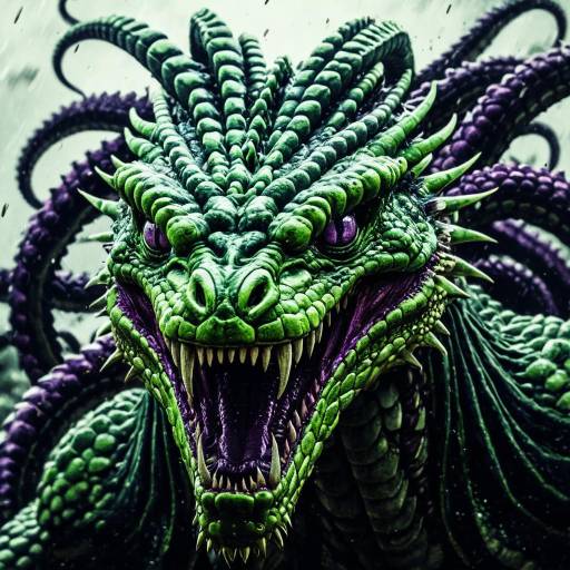 Hydra Multi-Headed Monster Close-Up Hydra Multi-Headed Monster Close-Up