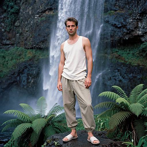 Relaxed Man in Nature's Majesty