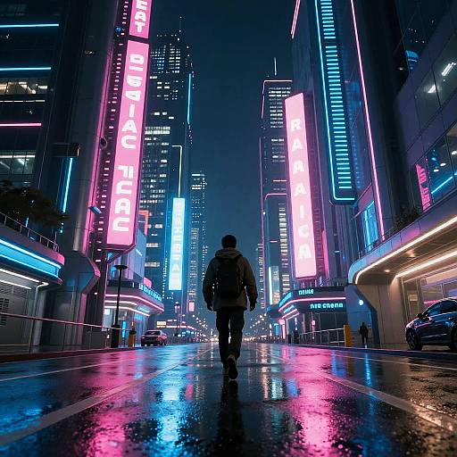Futuristic Neon City Adventure