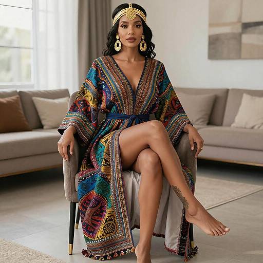 Elegant Woman in Traditional Dress