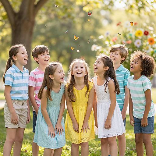 Cheerful Outdoor Kids Photoshoot