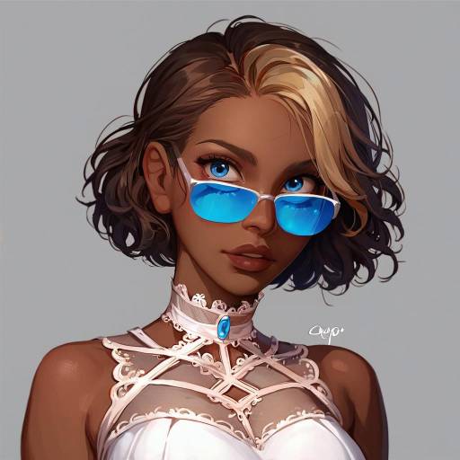 Stylish Solo Portrait with Tinted Eyewear