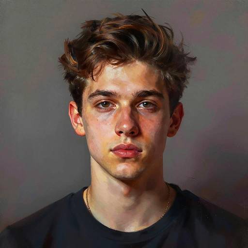 Confident Young Man Digital Portrait
