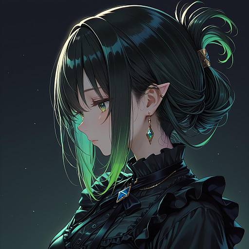 Illustration of Hanabatake chaika, nijisanji in the style of Fukai ryosuke