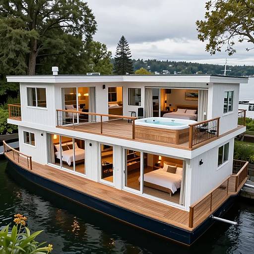 Elegant Two-Story Lake Union Houseboat