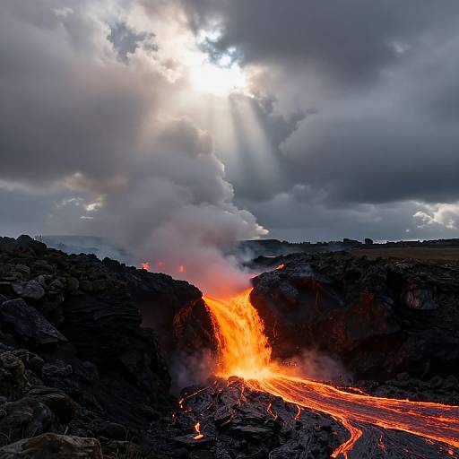 Surreal Molten Lava Landscape