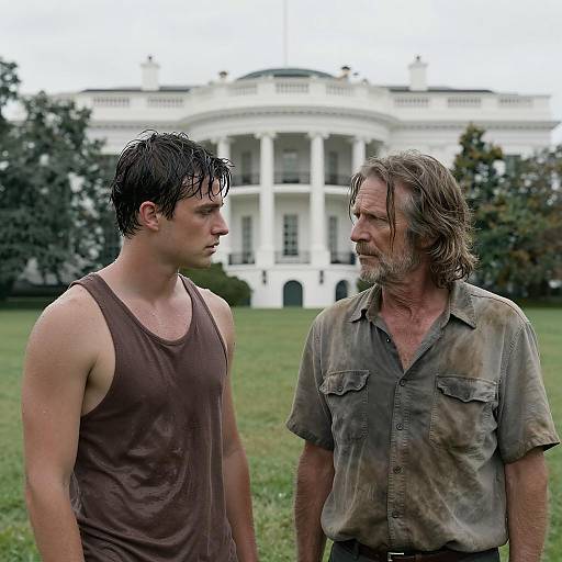 Outdoor Encounter Between Two Men