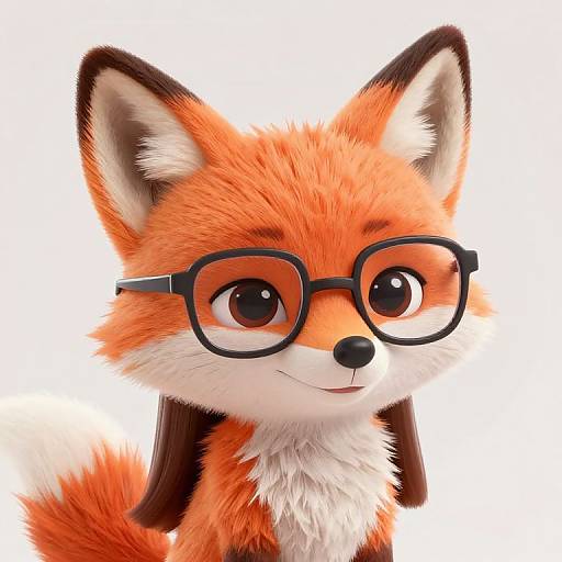 Confident Cartoon Fox Portrait