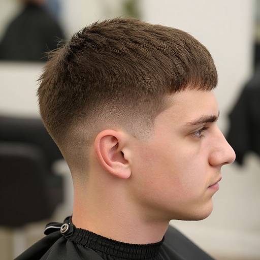 Modern Edgar Cut Fade Hairstyle