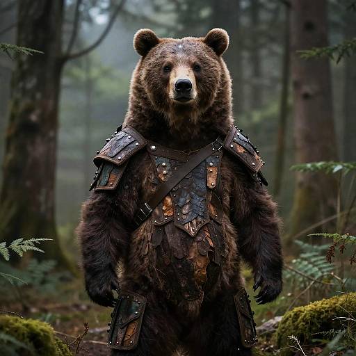 Forest Guardian Bear in Bark Armor