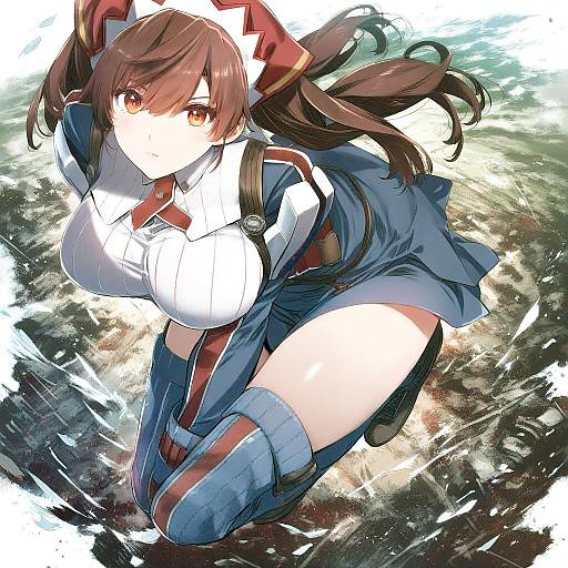 Illustration of Alicia melchiott, senjou no valkyria (series) in the style of Kojima takeshi