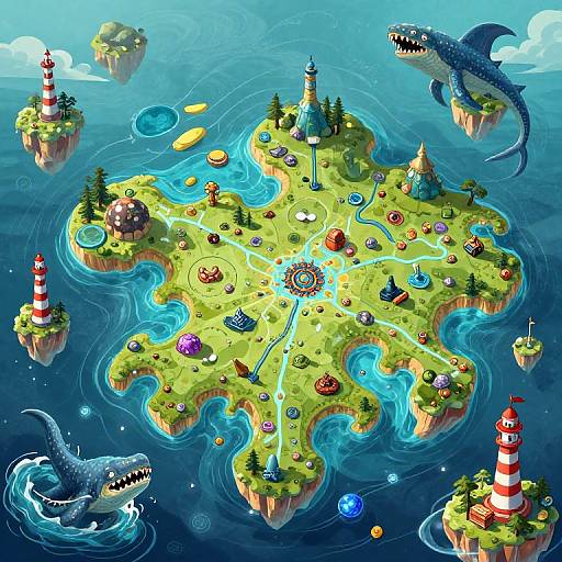 Mythical Sea Realm DnD Map