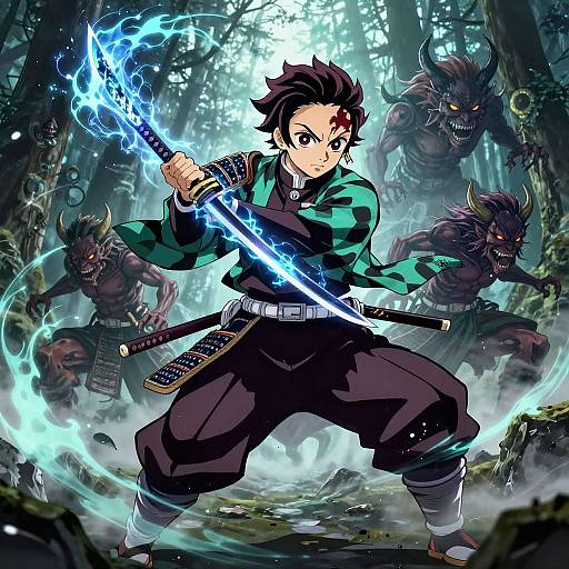 Cyberpunk Demon Slayer Samurai