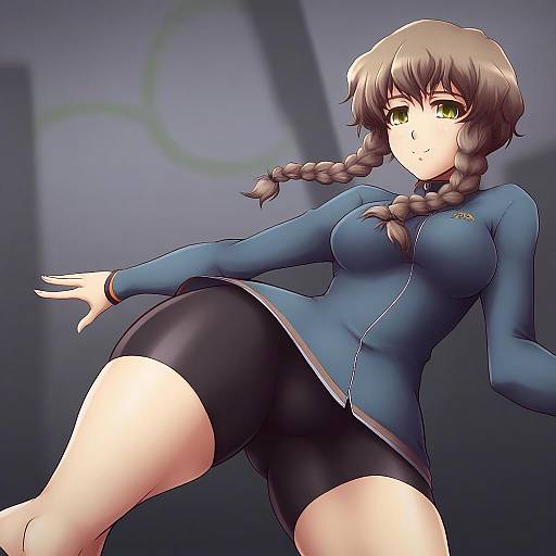 Illustration of Amane suzuha, steins;gate in the style of Mazume