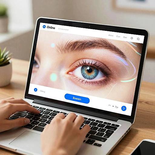 Digital Eye Color Changer in Cozy Room