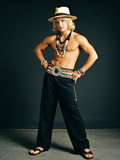 Blonde Male in Mambo Dance Costume