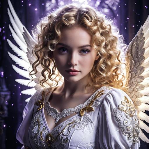 Ethereal Angel with Radiant Wings