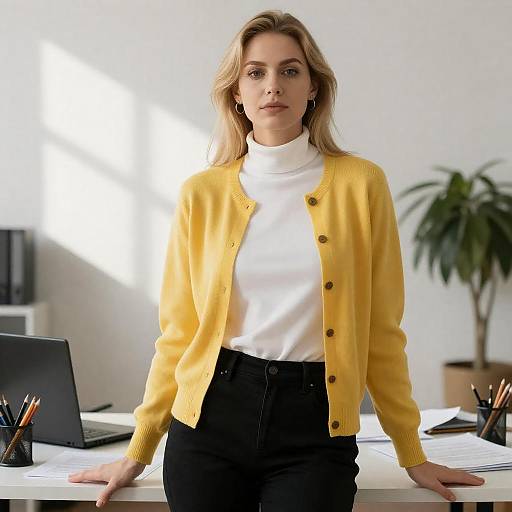 Office Portrait of a Blonde Woman