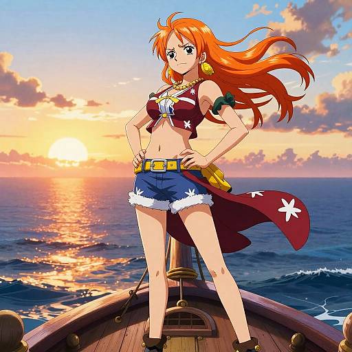 Heroic Orange-Haired Anime Pirate