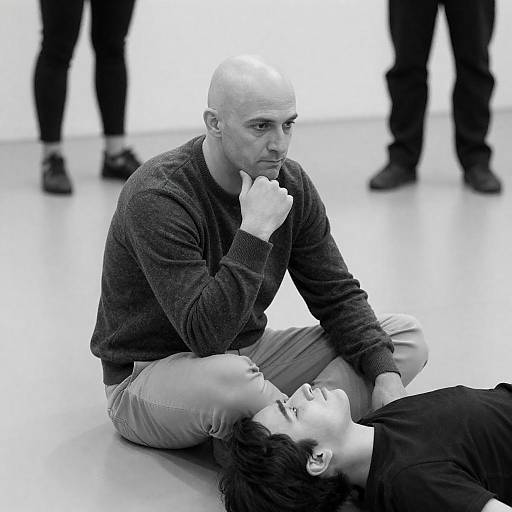 Intense Portrait of a Bald Man