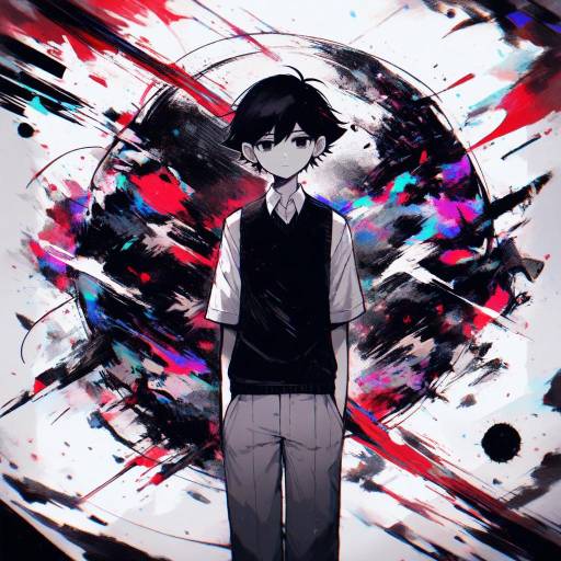 Abstract Glitch Art: Basil from Omori