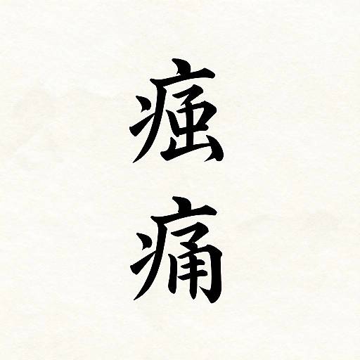 Kanji Calligraphy for Pain