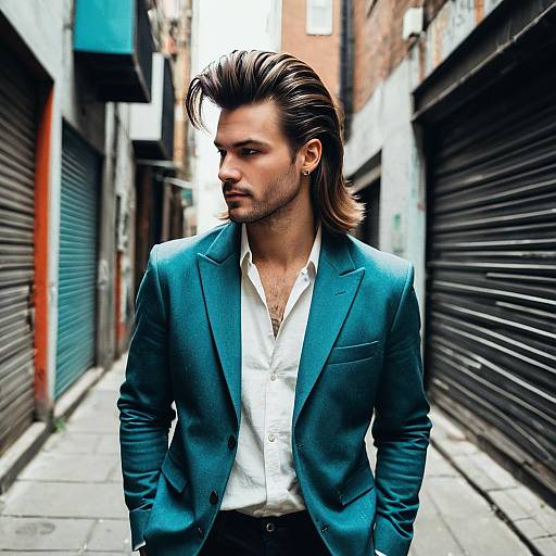Pompadour Mullet Style in Urban Fashion